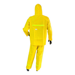 Impermeable Conjunto Chaqueta Capucha Pantalon Cal 16 Reflectivo