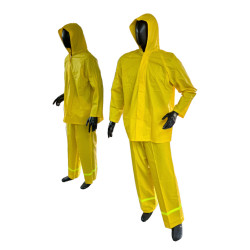 Impermeable Conjunto Chaqueta Capucha Pantalon Cal 16 Reflectivo