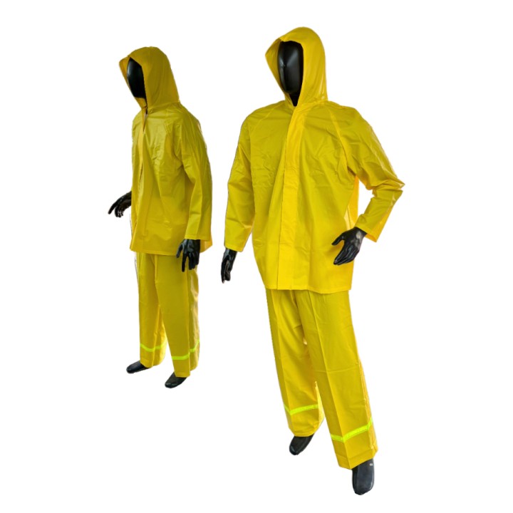 Impermeable Conjunto Chaqueta Capucha Pantalon Cal 16 Reflectivo