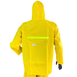 Impermeable Conjunto Chaqueta Capucha Pantalon Cal 16 Reflectivo