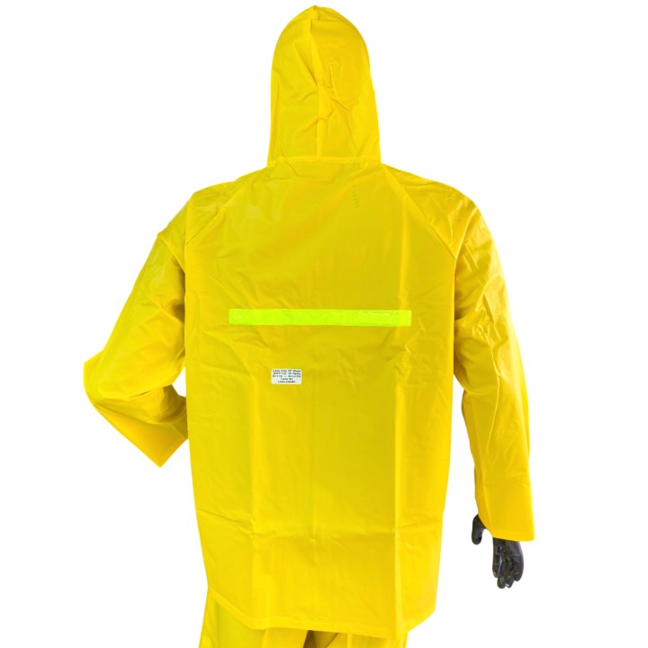 Impermeable Conjunto Chaqueta Capucha Pantalon Cal 16 Reflectivo