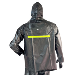 Impermeable Conjunto Chaqueta Capucha Pantalon Cal 16 Reflectivo