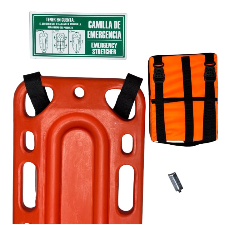 Camilla Emergencia Plastica Naranja Nacional
