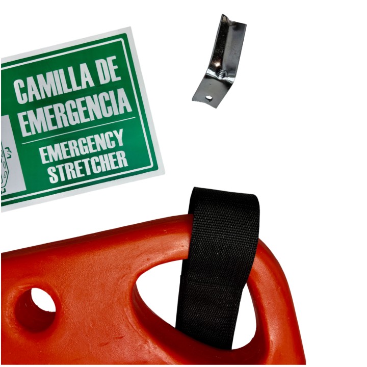 Camilla Emergencia Plastica Naranja Nacional