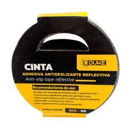 Cinta Antideslizante Reflectivo Fotoluminicente Negra 5 Mtrs x 5 cm Uduke