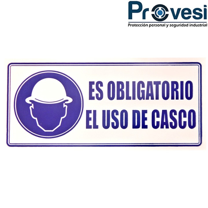 Señal Uso Obligatorio Del Casco 30X15