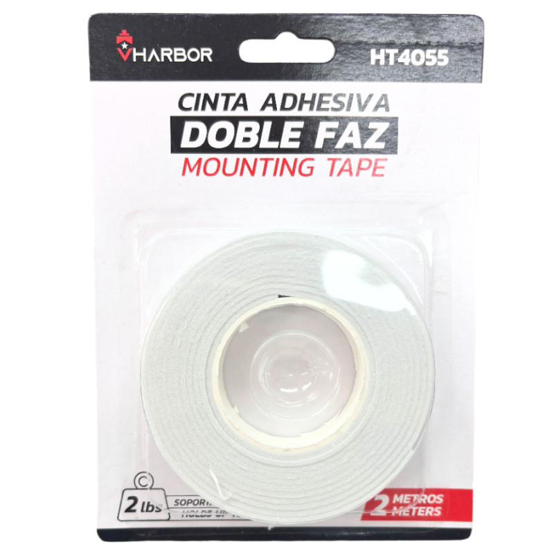 Cinta Adhesiva Doble Faz 2 Mtrs x 1.6 cm HT4055 Vharbor
