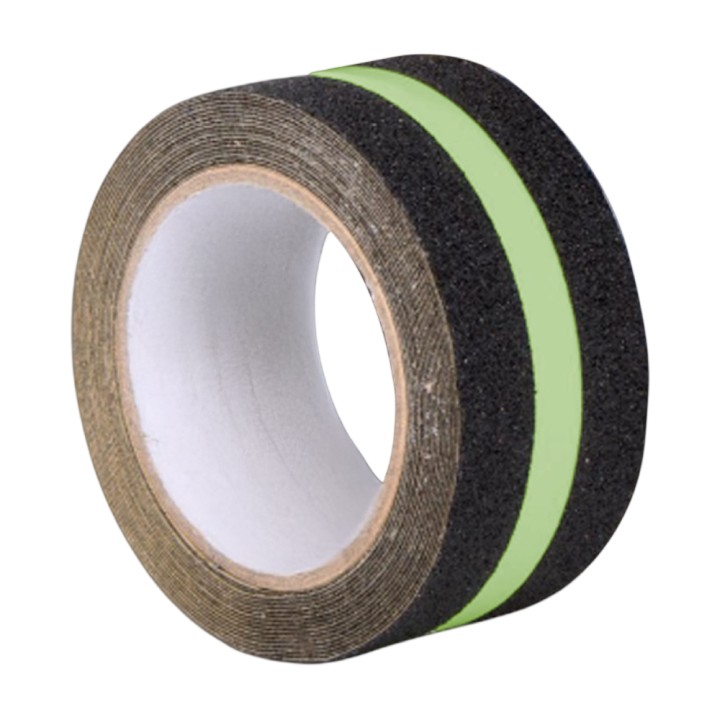 Cinta Antideslizante Negra Fotoluminicente 5 Mtrs x 5 cm Uduke
