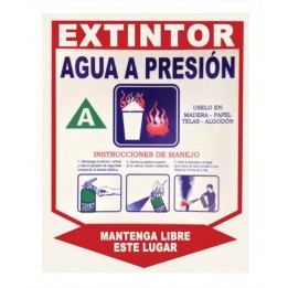 Señal Extintor Agua A Presion