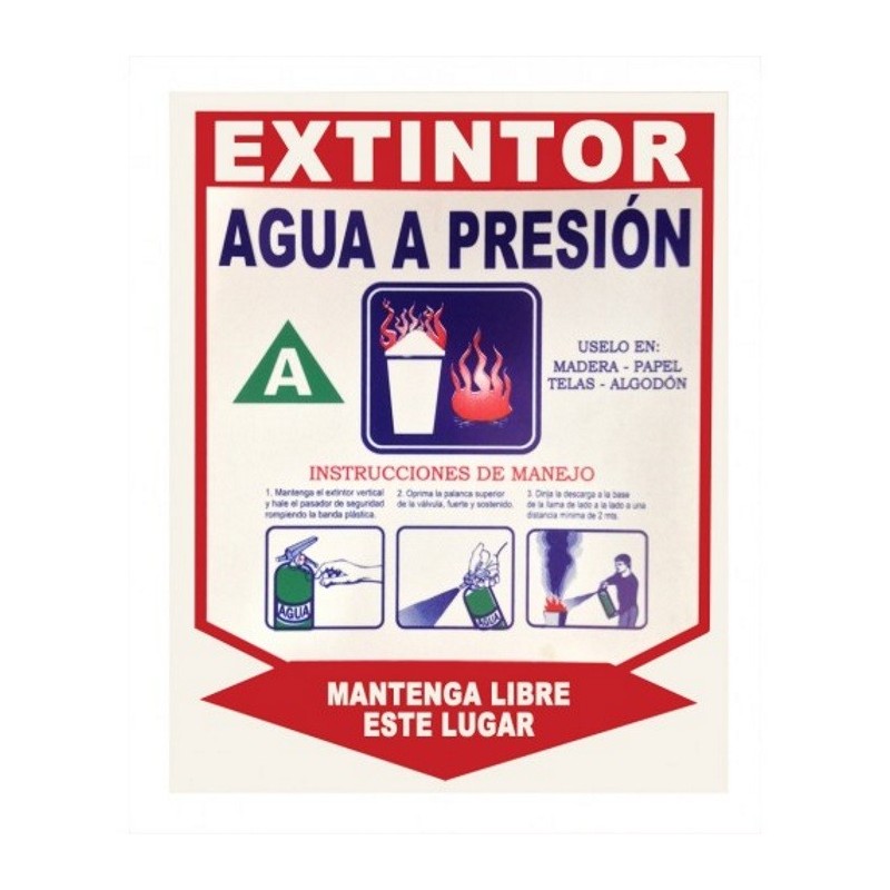 Señal Extintor Agua A Presion