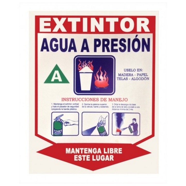 Señal Extintor Agua A Presion