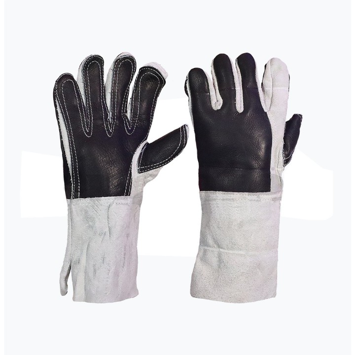 Guantes de Carnaza Palmero Largo 14 cm Refuerzo en Tula