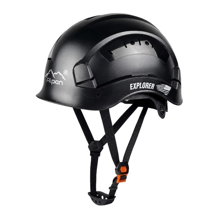 Casco Alpen Explorer Ventilado Barbuquejo y Sujetador Linterna