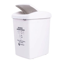 Papelera Vaiven 36 Lts Blanco ColPlast
