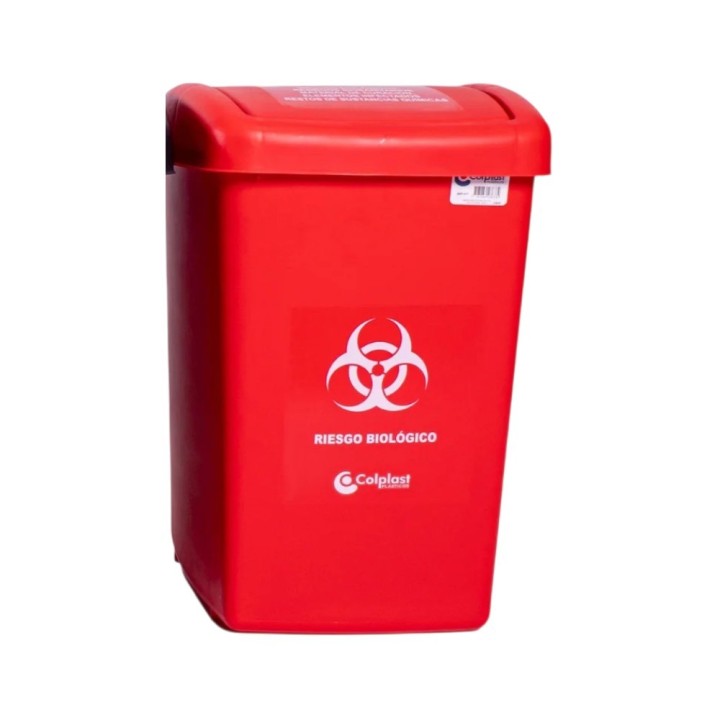 Papelera Vaiven 36 Lts Rojo ColPlast