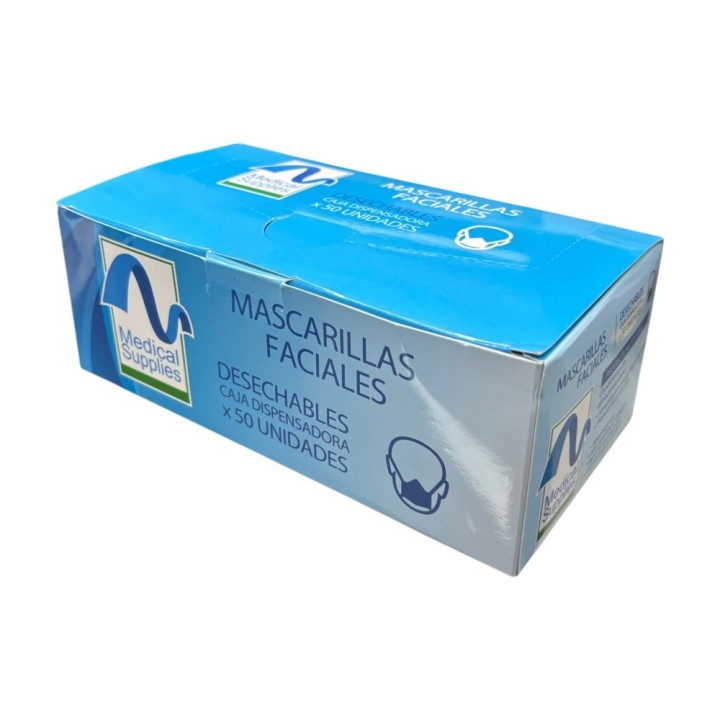 Tapabocas 3 Pliegues x 50 Und (Tapabocas Quirurgico) Medical Supplies