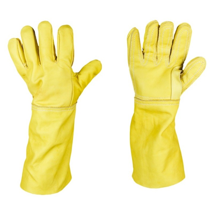Guantes de Vaqueta Reforzado Vaqueta 5 Dedos Largo 14 Cm