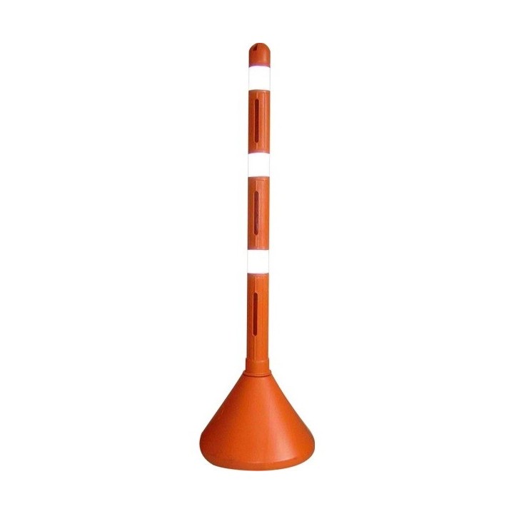 Señalizador Canalizador Vehicular Y Peatonal Señalizador Vial Tubular Base Naranja P