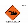 07070276 - Señal Maquinaria En La Via Spo-02 (Señal Metalica Movil Temporal) 