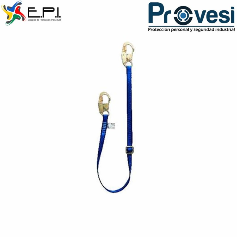 Eslinga Posicionamiento Sencilla Reata Poliester 25Mm Graduable 1.80M Doble Gancho Pequeño ¾ 50-21A-180 Epi